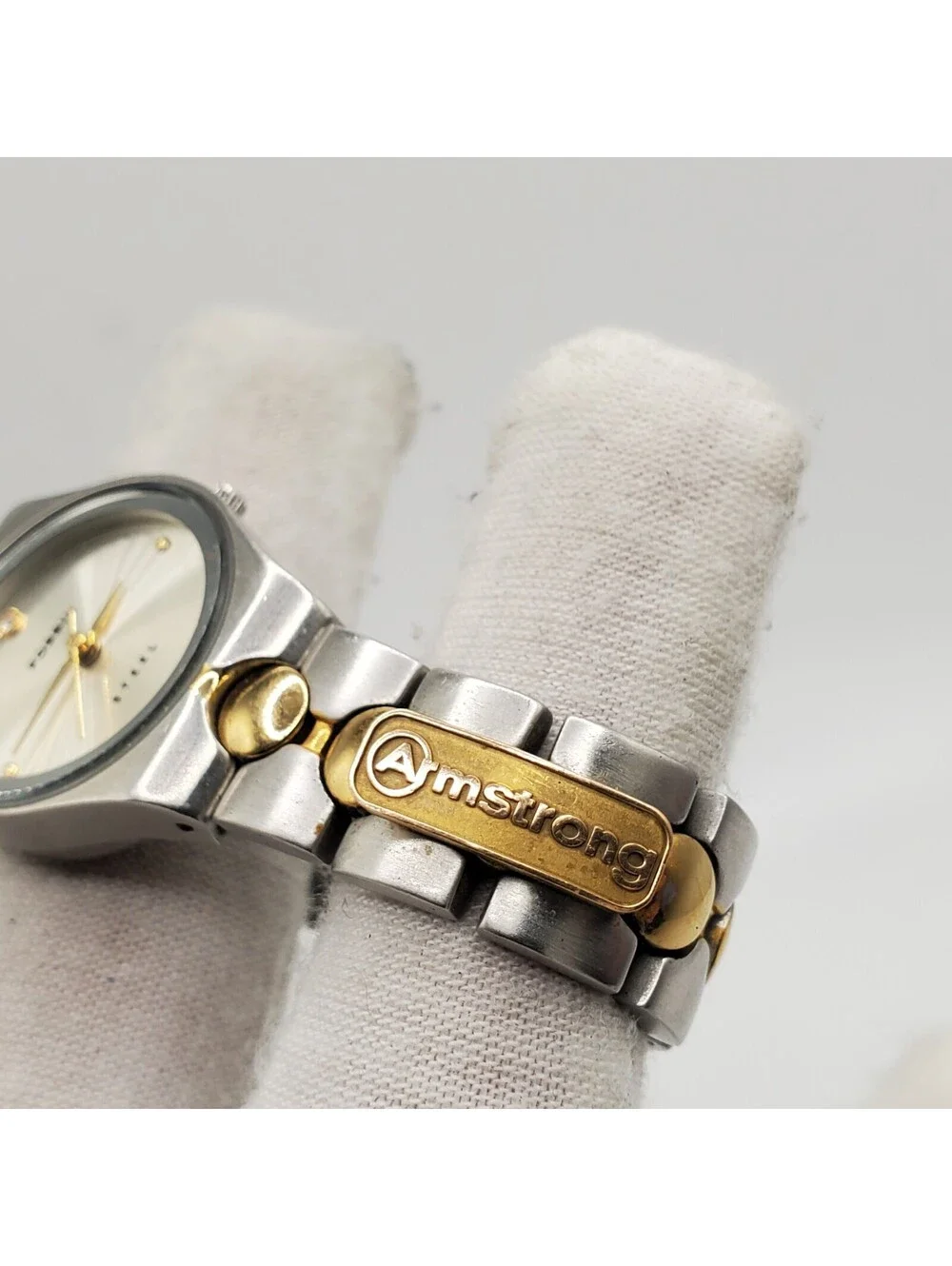 Fossil Steel Watch Women 25mm New Battery Two-Tone Armstrong PR5153